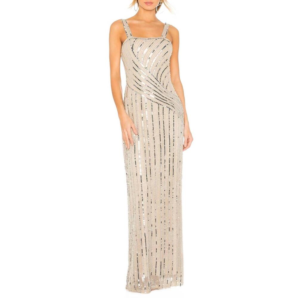 NEW PARKER BLACK lisbeth gown in champagne